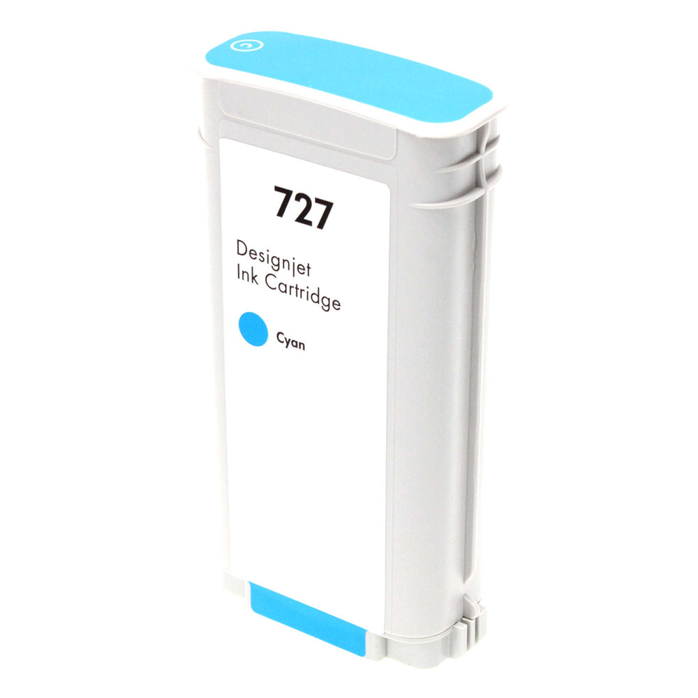 Remanufactured Cyan Ink Cartridge for HP DESIGNJET T1500 / DESIGNJET T1530 + More 130ml (B3P19A / 727)