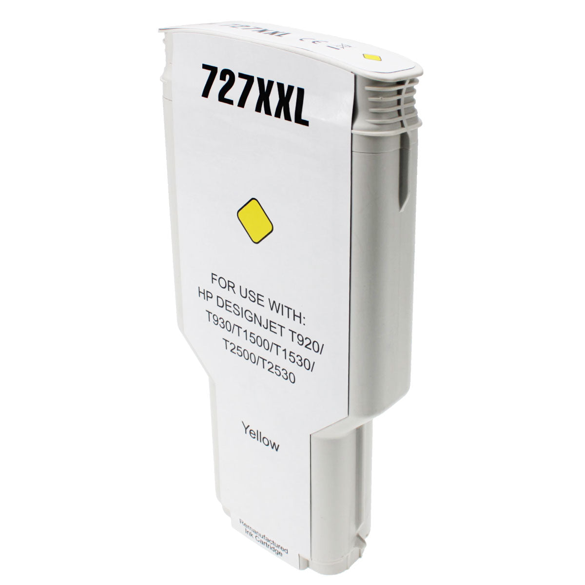 Remanufactured Yellow Ink Cartridge for HP DESIGNJET T1530 / DESIGNJET T2530 + More 300ml (F9J78A / 727)