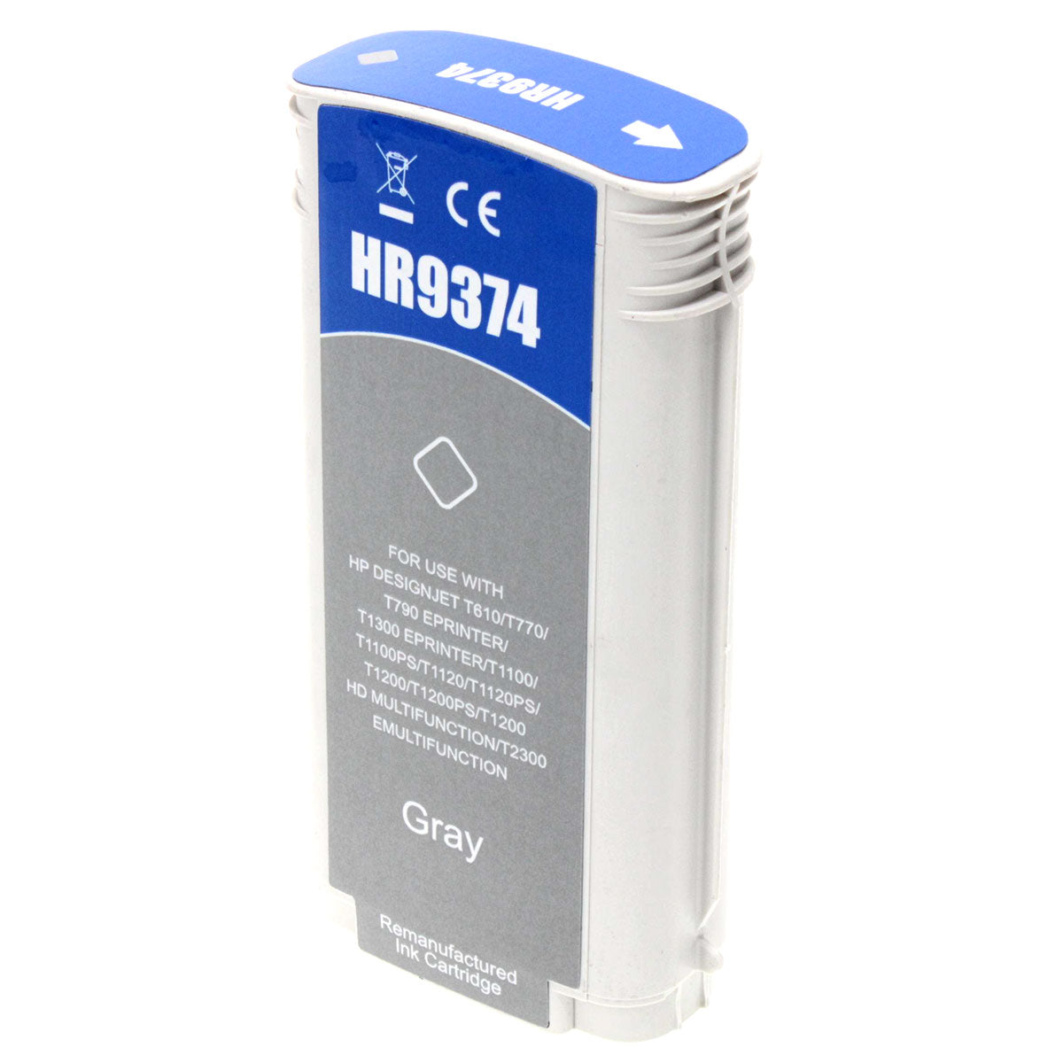Remanufactured Gray Ink Cartridge for HP DESIGNJET HD PRO (L3S82A) / DESIGNJET SD PRO (L3S81B) + More 130ml (C9374A / 72)