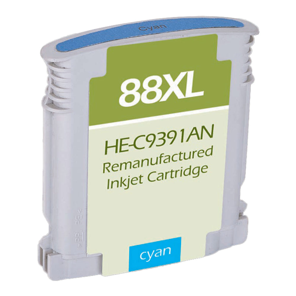 Remanufactured Cyan Ink Cartridge for HP OFFICEJET PRO K5400 / OFFICEJET PRO K5400DN + More (C9386AN / 88XL)
