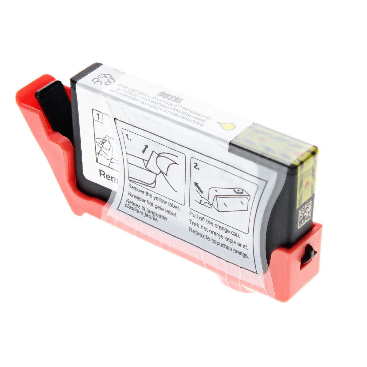 Remanufactured Yellow Ink Cartridge for HP OFFICEJET 6951 / OFFICEJET 6958 + More New Chip (T6M10AN / 902XL)