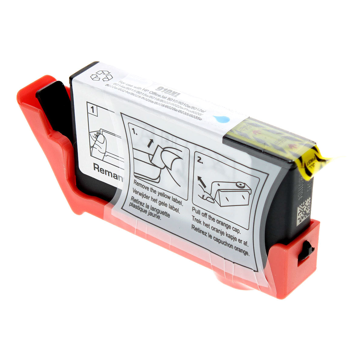 Remanufactured Cyan Ink Cartridge for HP OFFICEJET 8015E / OFFICEJET PRO 8010 SERIES + More New Chip (3YL62AN / 910XL)