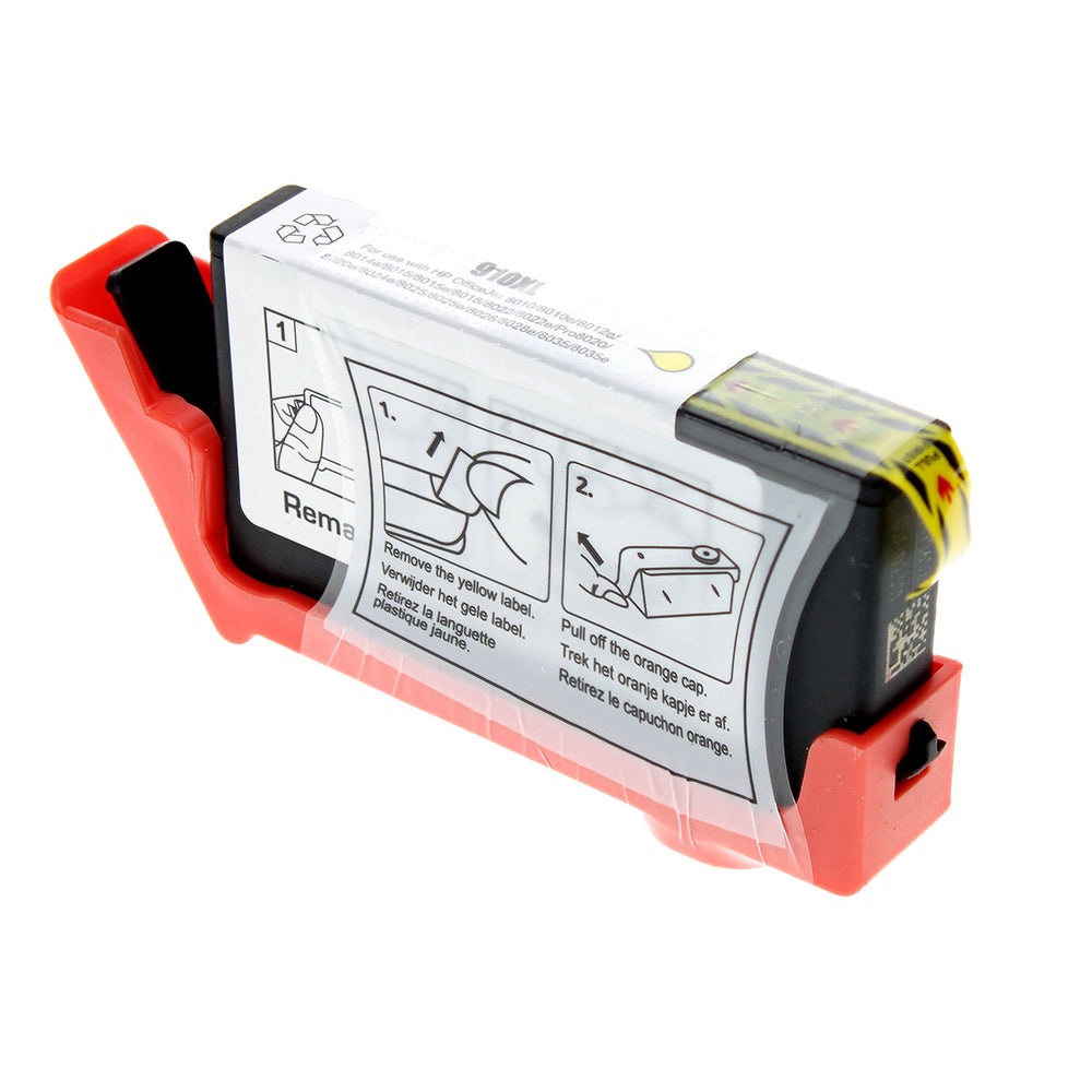 Remanufactured Yellow Ink Cartridge for HP OFFICEJET 8015E / OFFICEJET PRO 8010 SERIES + More New Chip (3YL64AN / 910XL)