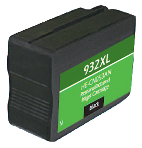 Remanufactured Black Ink Cartridge for HP OFFICEJET 6100 / OFFICEJET 6600 + More 1K High Yield (CN053AN / 932XL)