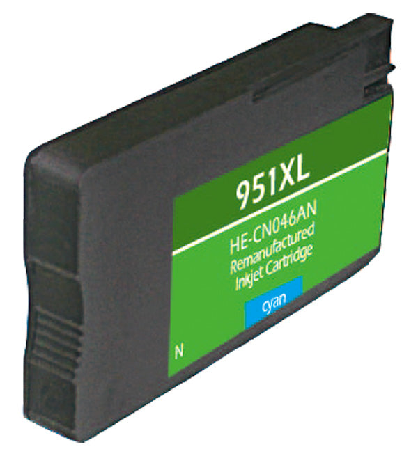 Remanufactured Cyan Ink Cartridge for HP OFFICEJET PRO 251DW / OFFICEJET PRO 276DW + More 1.5K High Yield (CN046AN / 951XL)