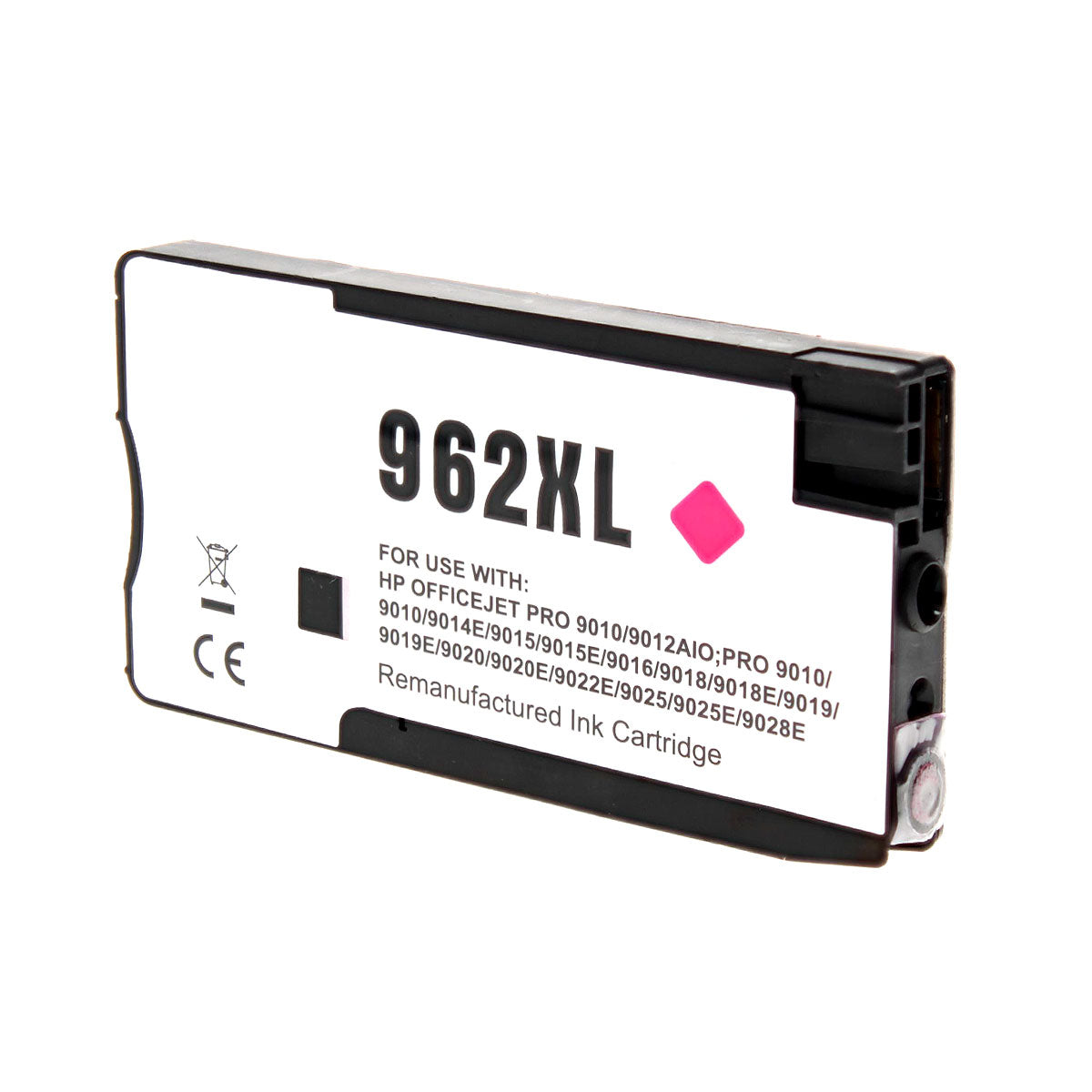Remanufactured Magenta Ink Cartridge for HP OFFICEJET PRO 9010 / OFFICEJET PRO 9012 + More 1.6K High Yield New Chip (3JA01AN / 962XL)