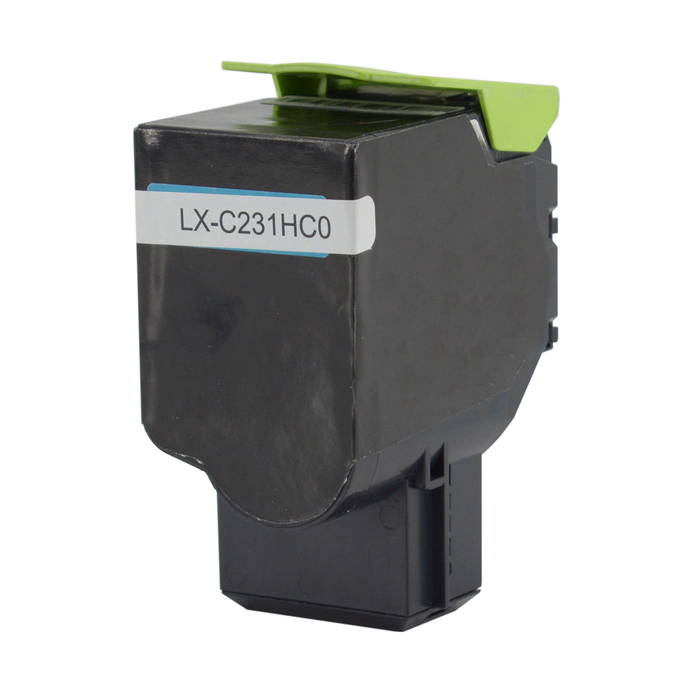 Remanufactured Cyan Toner Cartridge for Lexmark C2325DW / C2425DW + More 2.3K High Yield (C231HC0)