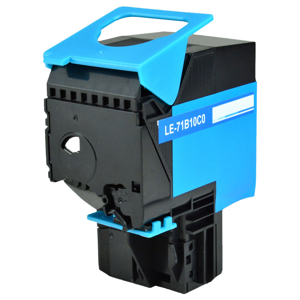 Remanufactured Cyan Toner Cartridge for Lexmark CS317DN / CS417DN + More 2.3K Yield (71B0020 / 71B10C0)