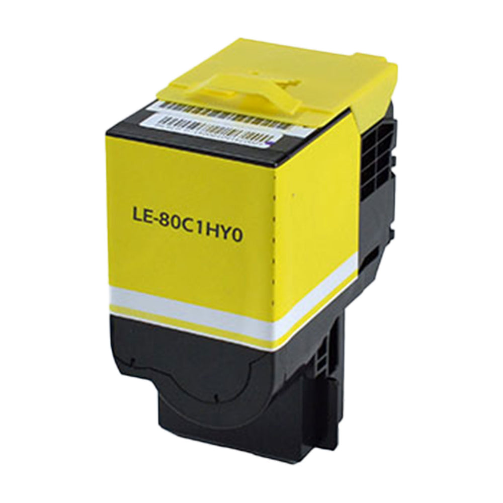 Compatible Yellow Toner Cartridge for Lexmark CX410DE / CX410DTE + More 3K High Yield (80C1HY0 / 801HY)