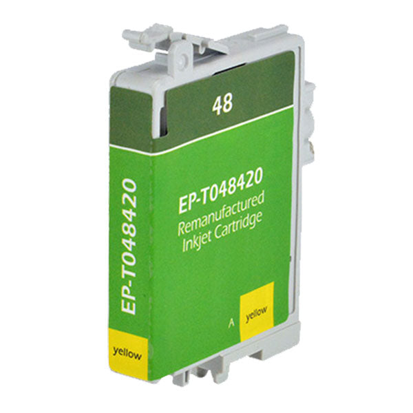 Remanufactured Yellow Ink Cartridge for Epson STYLUS PHOTO R200 / STYLUS PHOTO R220 + More (T048420 / 48)