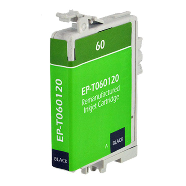 Remanufactured Black Ink Cartridge for Epson STYLUS C68 / STYLUS C88 + More (T060120 / 60)