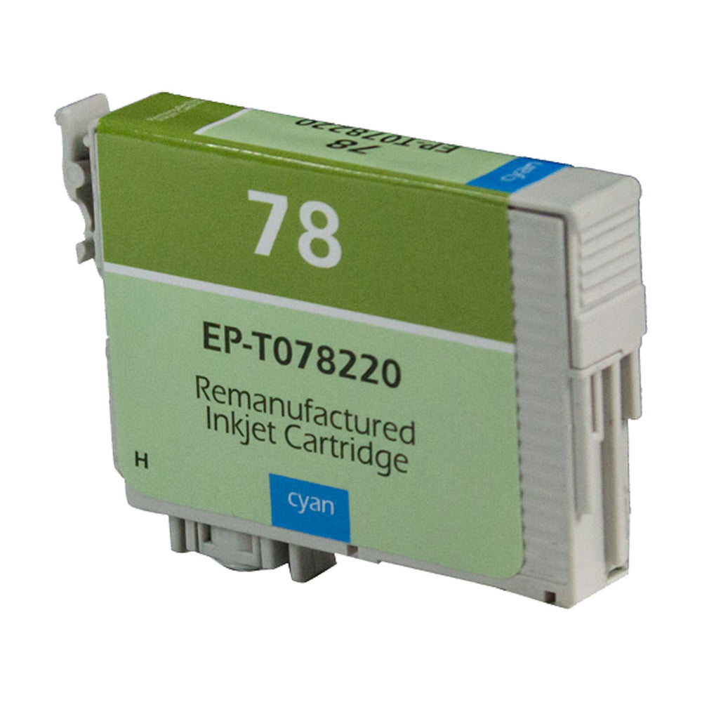 Remanufactured Cyan Ink Cartridge for Epson ARTISAN 50 / STYLUS PHOTO R260 + More 9ML (T078220 / 78)