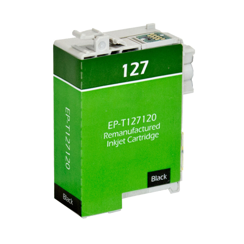 Remanufactured Black Ink Cartridge for Epson STYLUS NX625 / WORKFORCE 545 + More (T127120 / 127)
