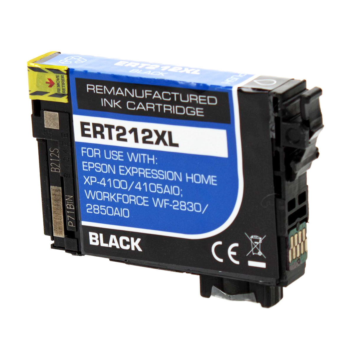 Remanufactured Black Ink Cartridge for Epson WORKFORCE WF-2830 / WORKFORCE WF-2850 + More (T212XL120 / 212XL)