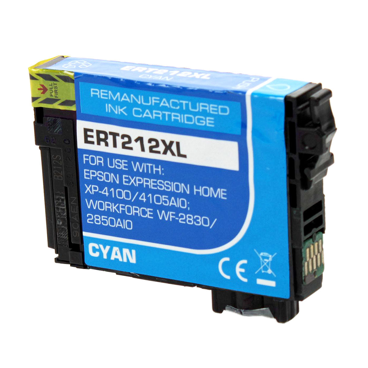 Remanufactured Cyan Ink Cartridge for Epson WORKFORCE WF-2830 / WORKFORCE WF-2850 + More (T212XL220 / 212XL)