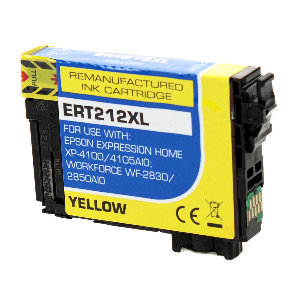 Remanufactured Yellow Ink Cartridge for Epson WORKFORCE WF-2830 / WORKFORCE WF-2850 + More (T212XL420 / 212XL)