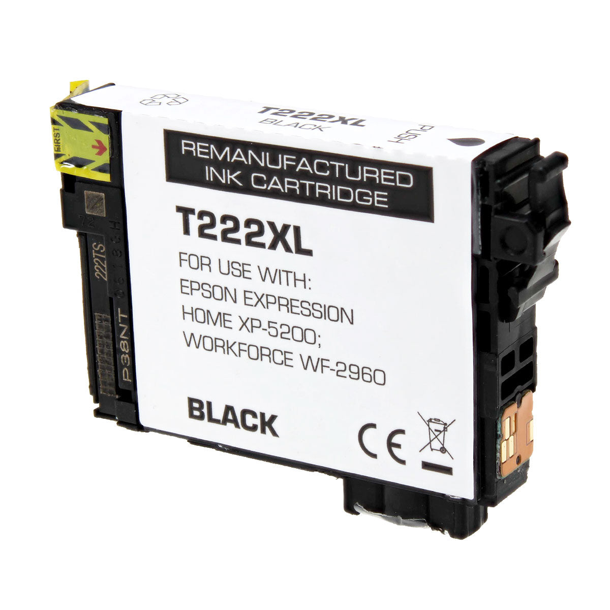 Remanufactured Black Ink Cartridge for Epson WORKFORCE WF-2960 / EXPRESSION HOME XP-5200 (T222XL120 / 222XL)