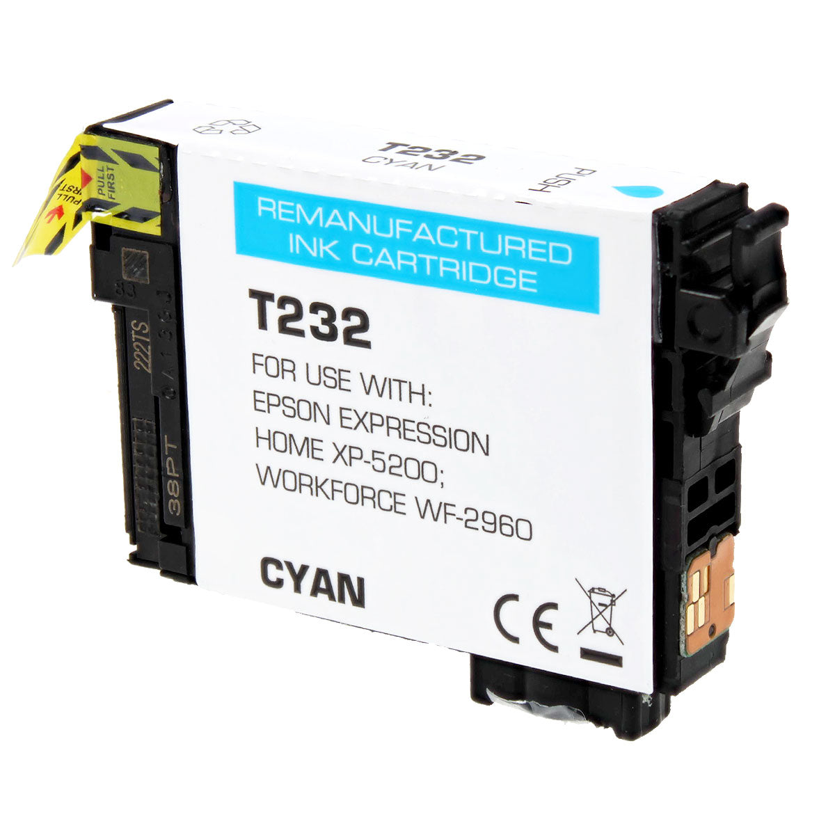 Remanufactured Cyan Ink Cartridge for Epson WORKFORCE WF-2930 / WORKFORCE WF-2950 + More (T232220 / 232)