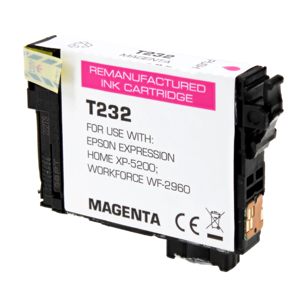 Remanufactured Magenta Ink Cartridge for Epson WORKFORCE WF-2930 / WORKFORCE WF-2950 + More (T232320 / 232)