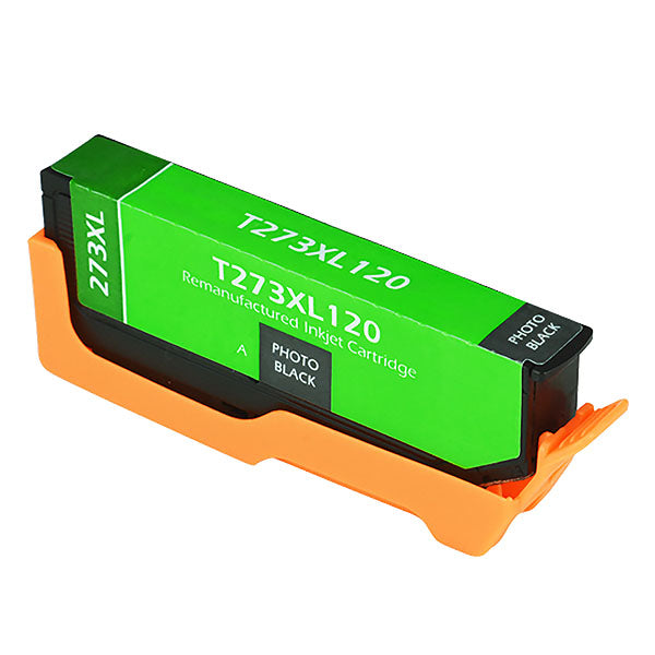 Remanufactured Photo Black Ink Cartridge for Epson EXPRESSION XP-600 / EXPRESSION XP-610 + More (T273XL120 / 273XL)