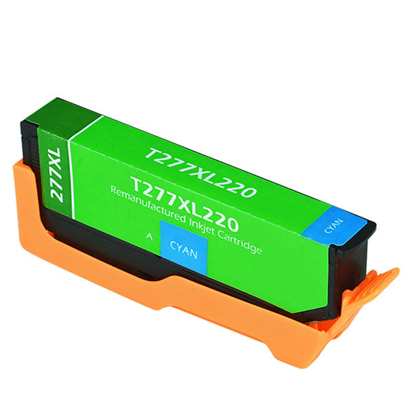 Remanufactured Cyan Ink Cartridge for Epson EXPRESSION PHOTO XP-850 / EXPRESSION PHOTO XP-860 + More (T277XL220 / 277XL)