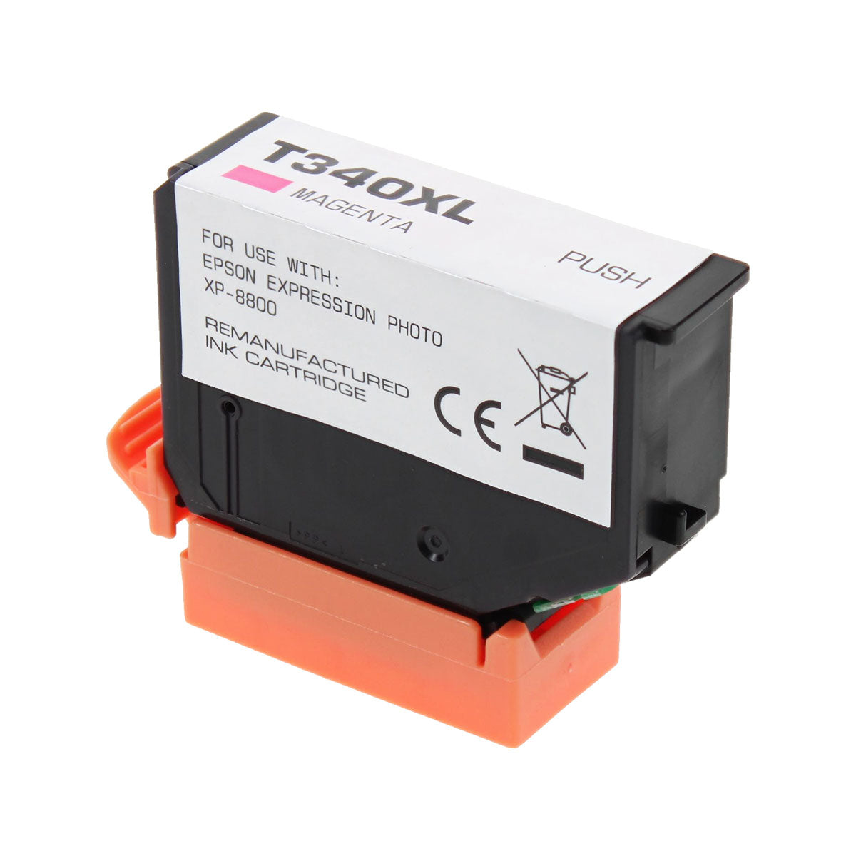 Remanufactured Magenta Ink Cartridge for Epson EXPRESSION PHOTO XP-8800 (T340XL320 / 340XL)