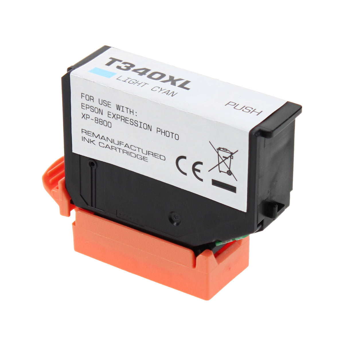 Remanufactured Light Cyan Ink Cartridge for Epson EXPRESSION PHOTO XP-8800 (T340XL520 / 340XL)
