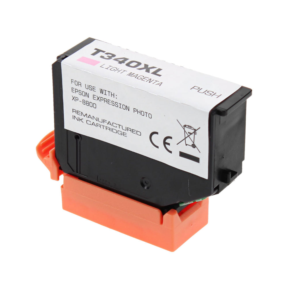 Remanufactured Light Magenta Ink Cartridge for Epson EXPRESSION PHOTO XP-8800 (T340XL620 / 340XL)