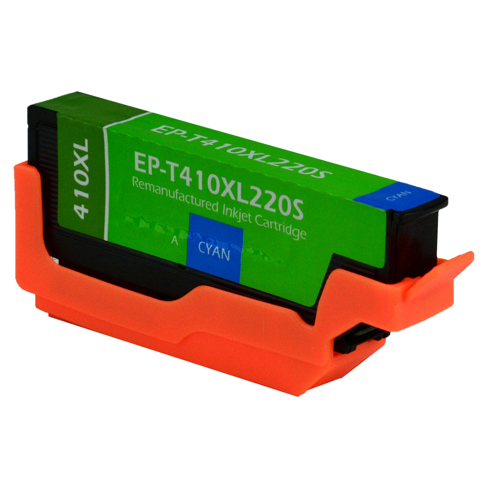 Remanufactured Cyan Ink Cartridge for Epson EXPRESSION XP-530 / EXPRESSION XP-630 + More (T410XL220S / 410XL)