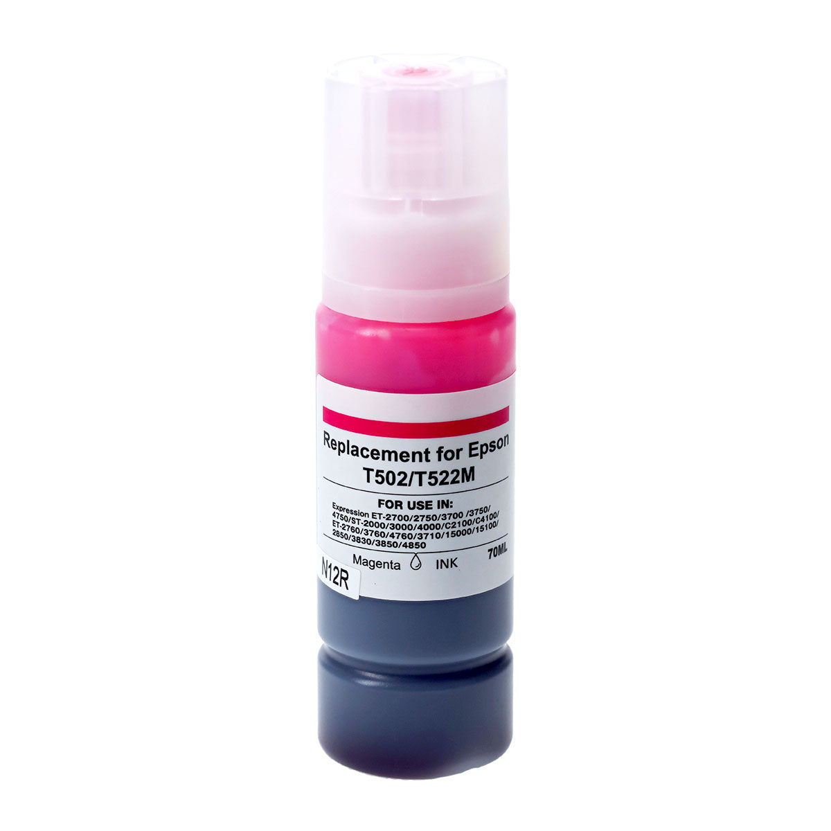 Compatible Magenta Ink Bottle for Epson ECOTANK ET-15000 / ECOTANK ET-2760 + More (T502320 / 502)