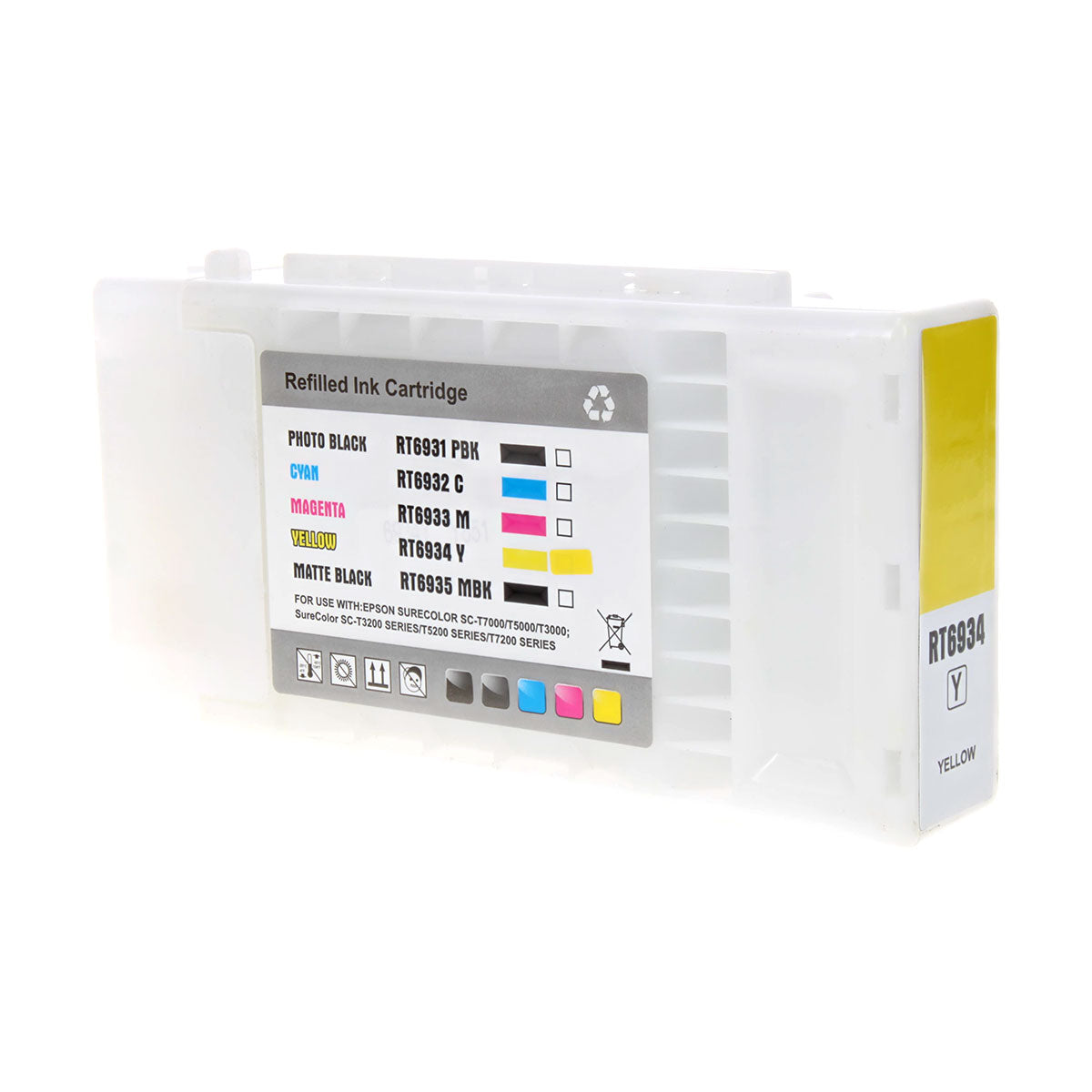 Remanufactured Yellow Ink Cartridge for Epson SURECOLOR T3000 / SURECOLOR T3270 + More 350ML (693 / T693400)