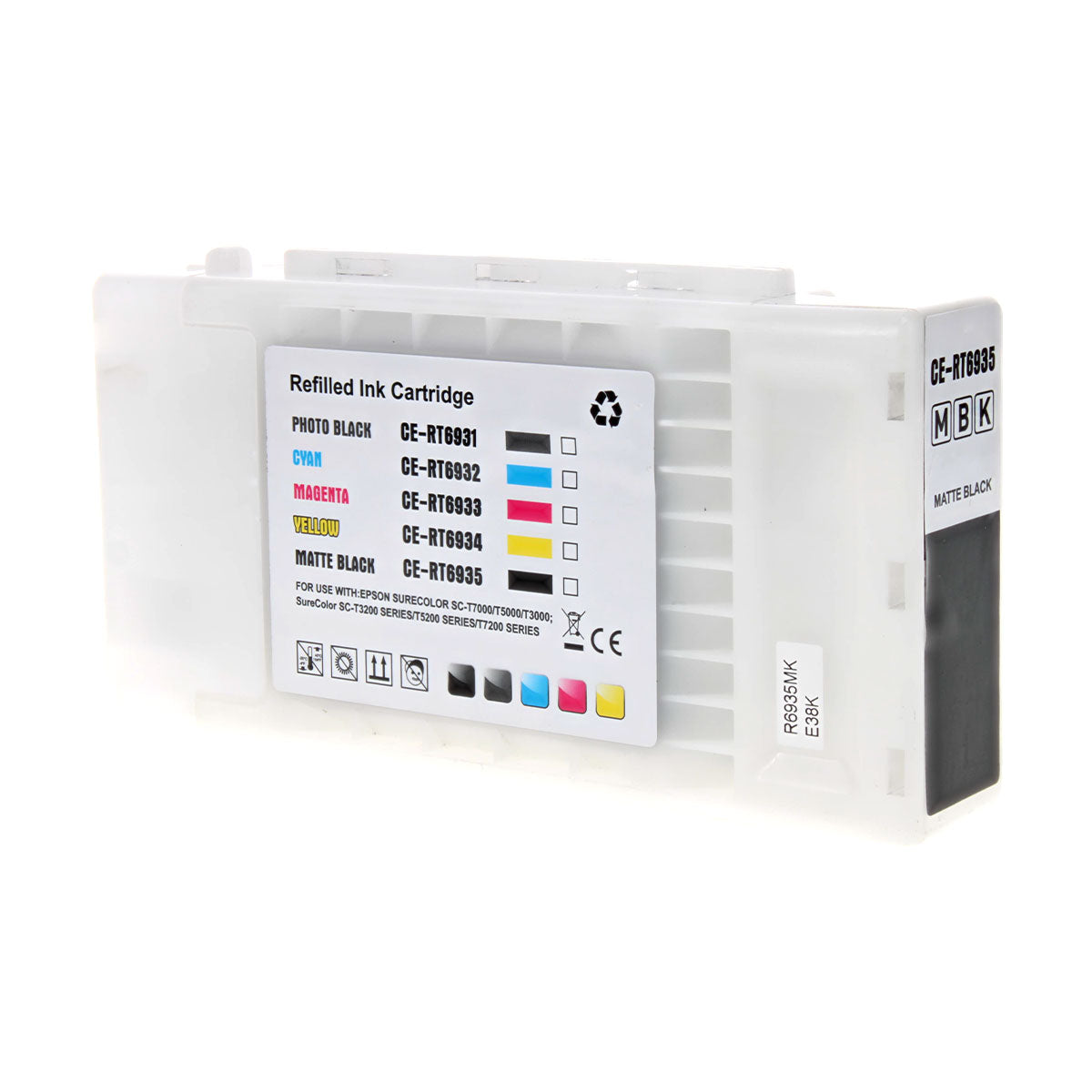 Remanufactured Matte Black Ink Cartridge for Epson SURECOLOR T3200 / SURECOLOR T3270 + More 350 ML (693 / T693500)