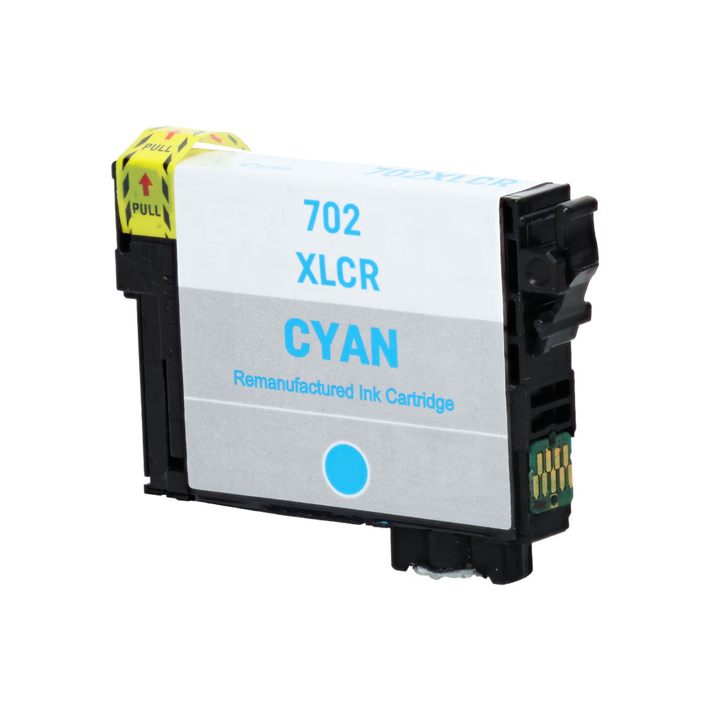 Remanufactured Cyan Ink Cartridge for Epson WORKFORCE PRO WF-3720 / WORKFORCE PRO WF-3730 + More (T702XL220 / 702XL)
