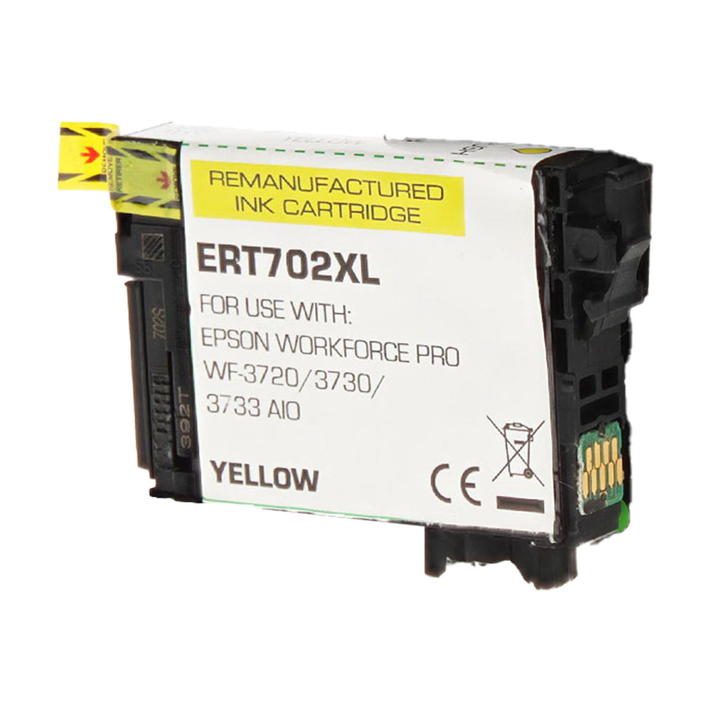 Remanufactured Yellow Ink Cartridge for Epson WORKFORCE PRO WF-3720 / WORKFORCE PRO WF-3730 + More (T702XL420 / 702XL)