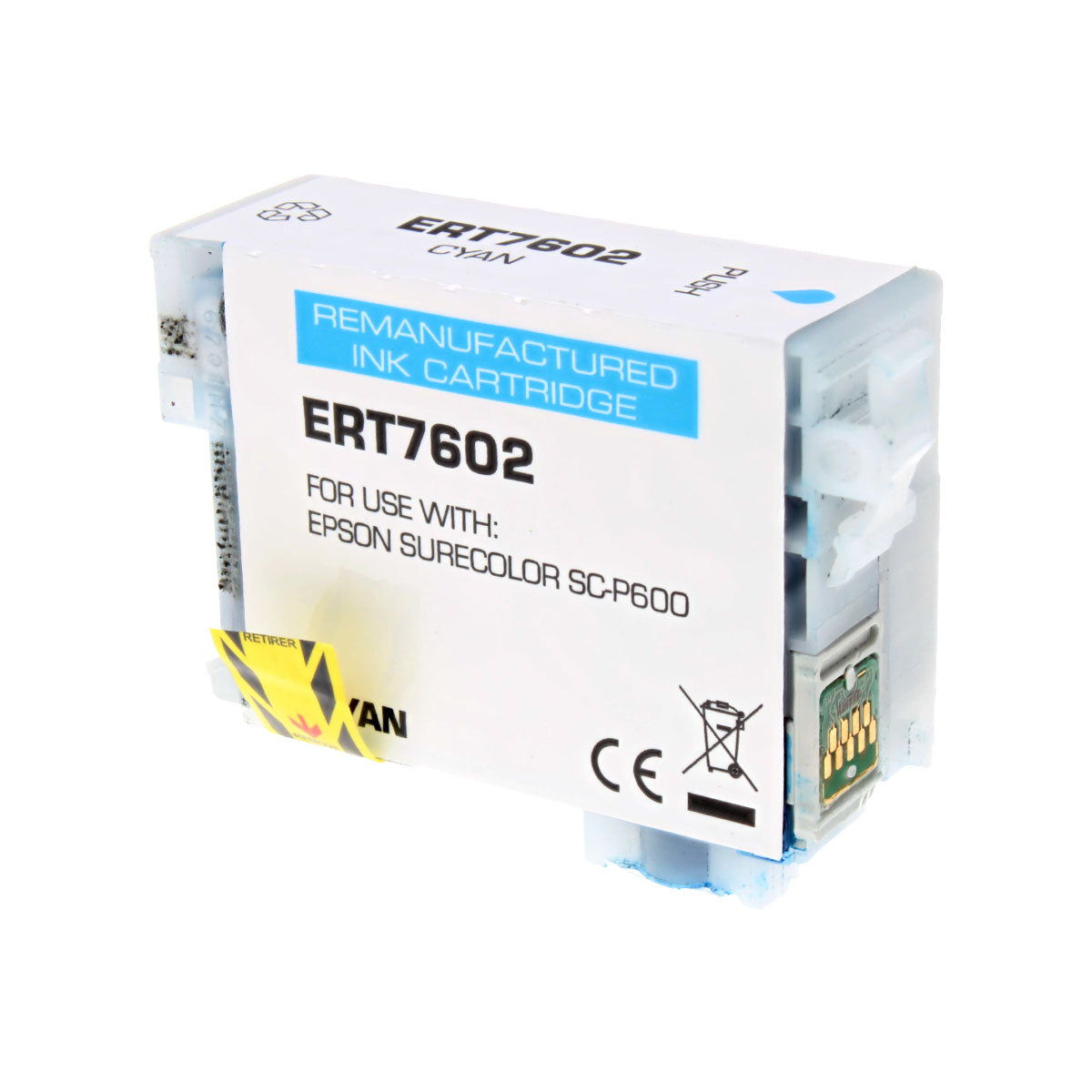 Remanufactured Cyan Ink Cartridge for Epson SURECOLOR P600 25.9ml (T760220 / 760)