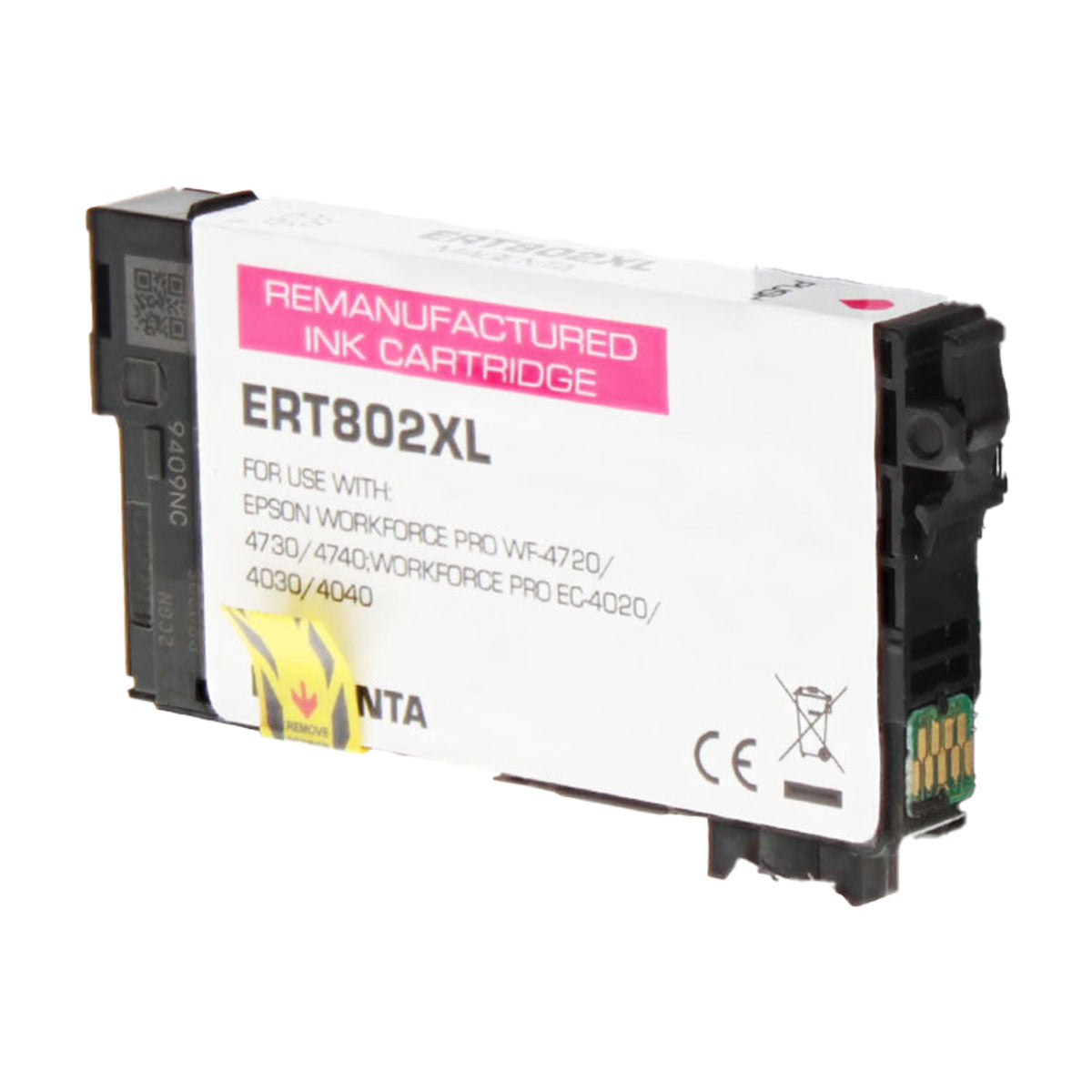 Remanufactured Magenta Ink Cartridge for Epson WORKFORCE PRO EC-4020 / WORKFORCE PRO EC-4030 + More (T802XL320 / 802XL)