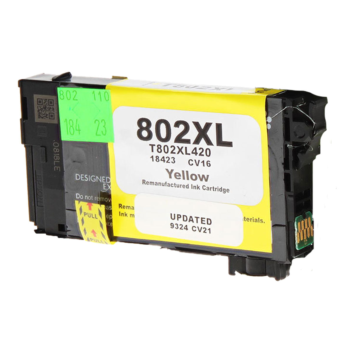 Remanufactured Yellow Ink Cartridge for Epson WORKFORCE PRO EC-4020 / WORKFORCE PRO EC-4030 + More (T802XL420 / 802XL)