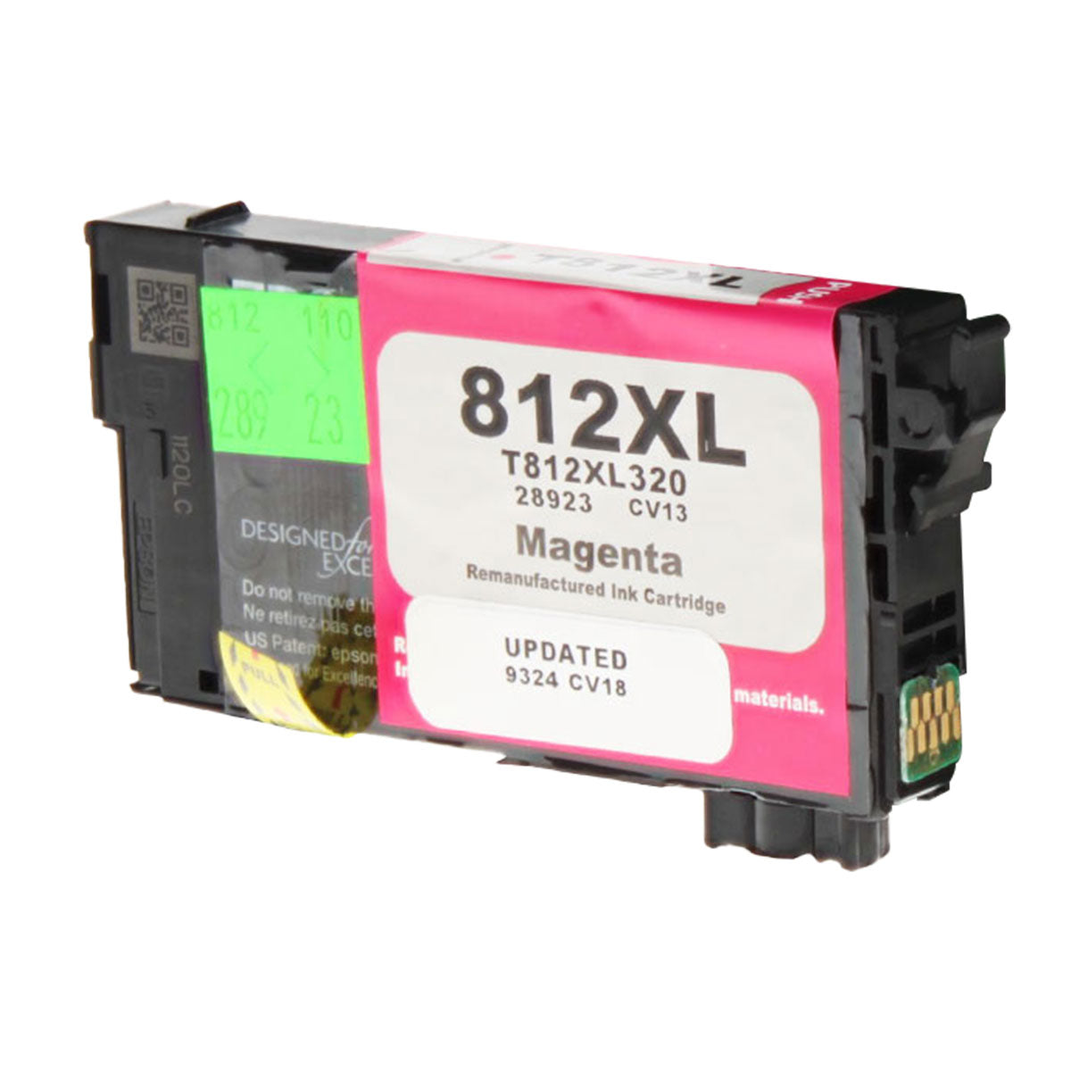 Remanufactured Magenta Ink Cartridge for Epson WORKFORCE EC-C700 / WORKFORCE PRO WF-7820 + More 1.1K Ultra High Yield (T812XL320 / T812XL)