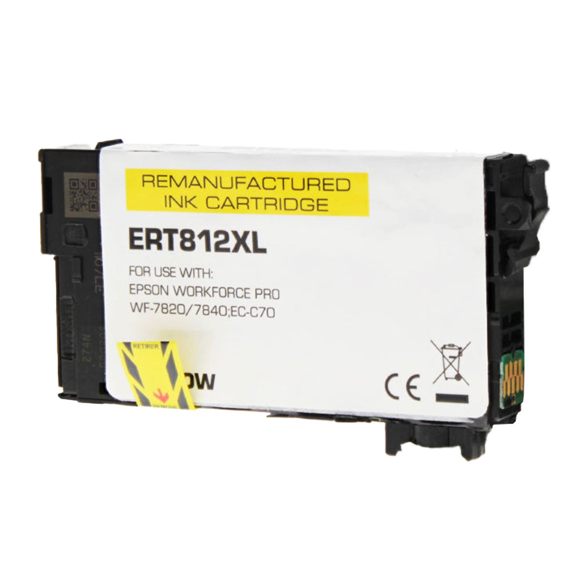 Remanufactured Yellow Ink Cartridge for Epson WORKFORCE EC-C700 / WORKFORCE PRO WF-7820 + More 1.1K Ultra High Yield (T812XL420 / T812XL)