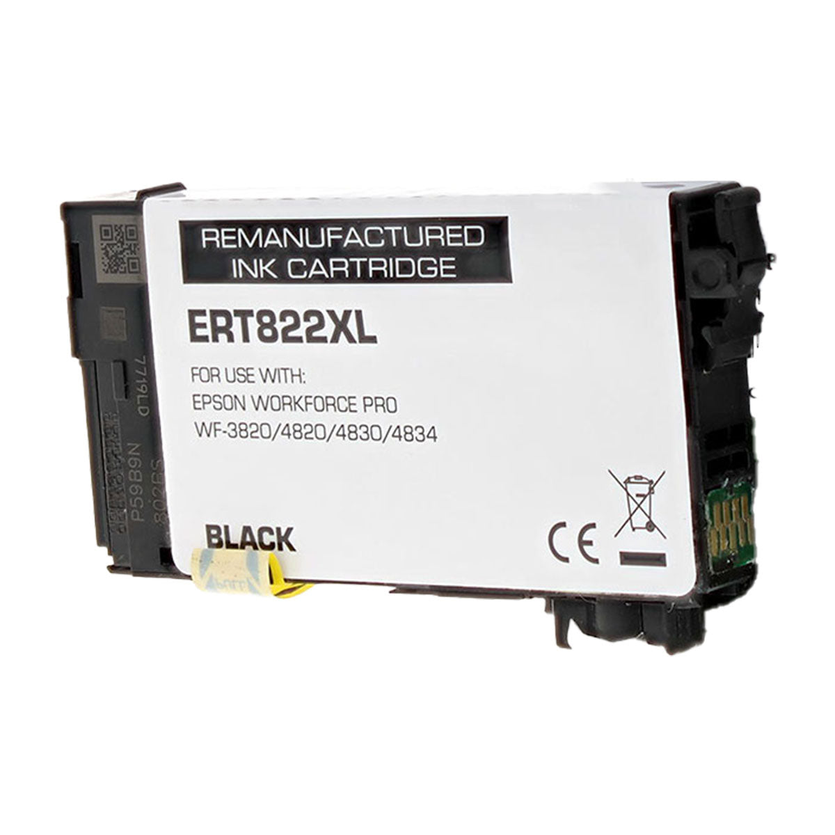 Remanufactured Black Ink Cartridge for Epson WORKFORCE PRO WF-3823 / WORKFORCE PRO WF-3833 + More 1.1K Ultra High Yield (T822XL120 / T822XL)