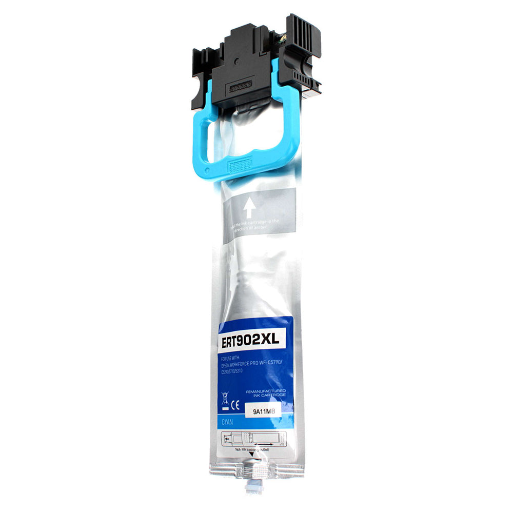 Remanufactured Cyan Ink Cartridge for Epson WF-C5790 MFP SUPERTANK / WORKFORCE PRO WF-C5210 + More 5K High Yield (T902XL220)