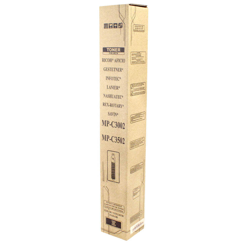 Compatible Black Toner Cartridge for Ricoh Aficio MP C3002 / Aficio MP C3502 + More 28K Yield TAA (841647 / 841735)