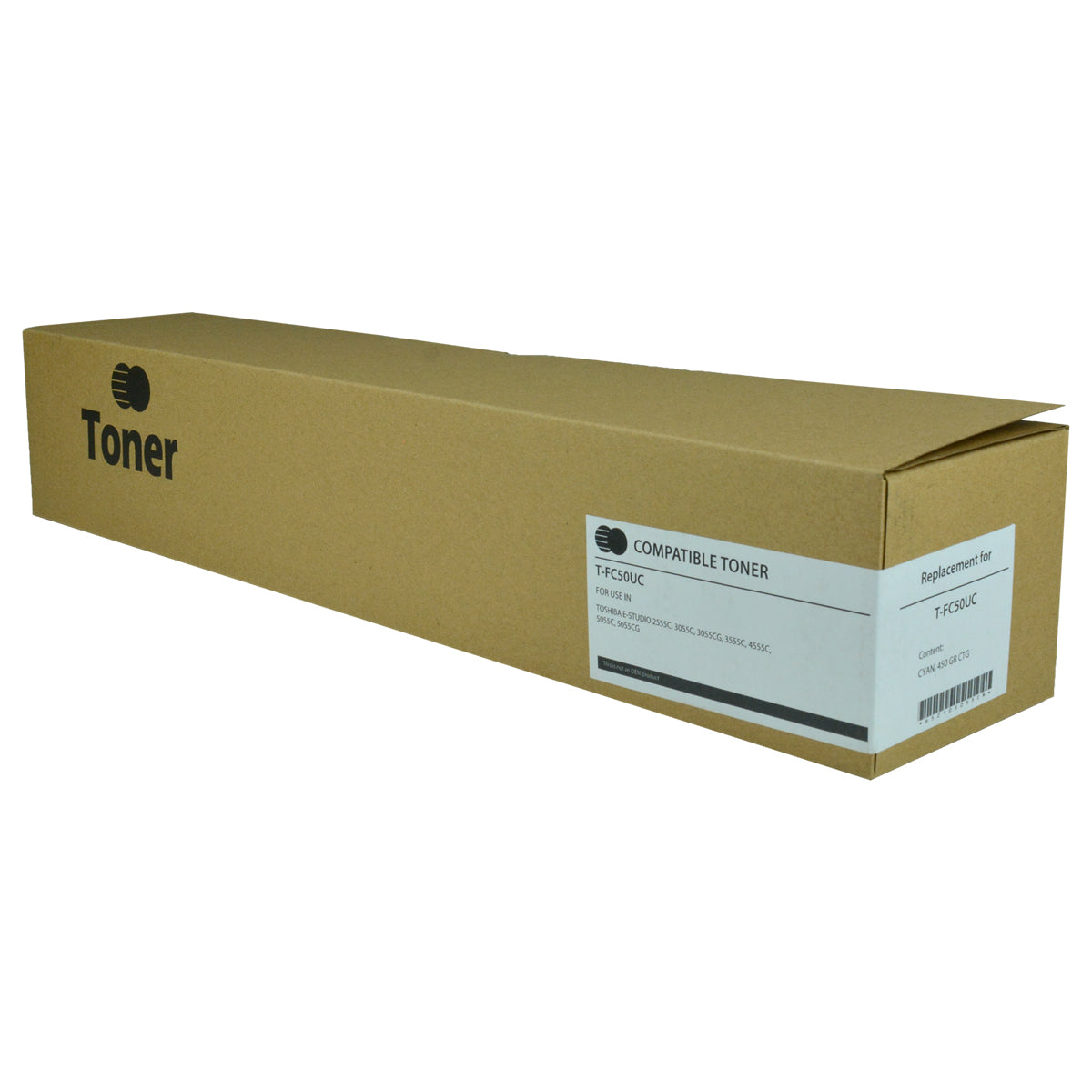 Compatible Cyan Toner Cartridge for Toshiba E-Studio 2555C / E-Studio 3055C + More 28K Yield (T-FC50U-C)