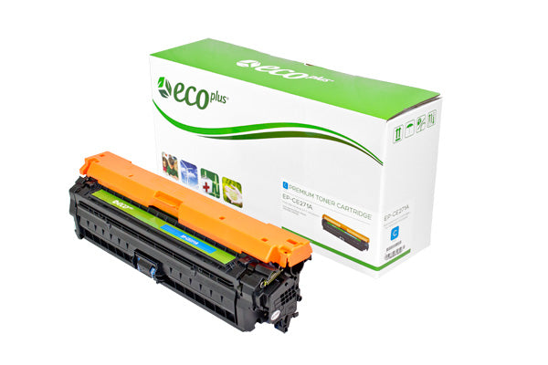 Compatible ECOPlus Cyan Toner Cartridge for HP COLOR LJ CP5520 / COLOR LJ CP5520DN + More 15K Yield (CE271A / CRG-122H)
