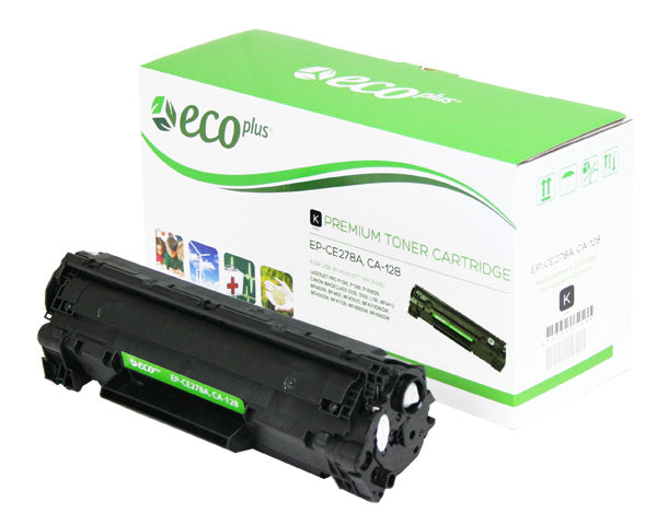 Compatible ECOPlus Black Toner Cartridge for HP LJ PRO M1530 / LJ PRO M1536 MFP + More 2.1K Yield (CE278A / 78A)