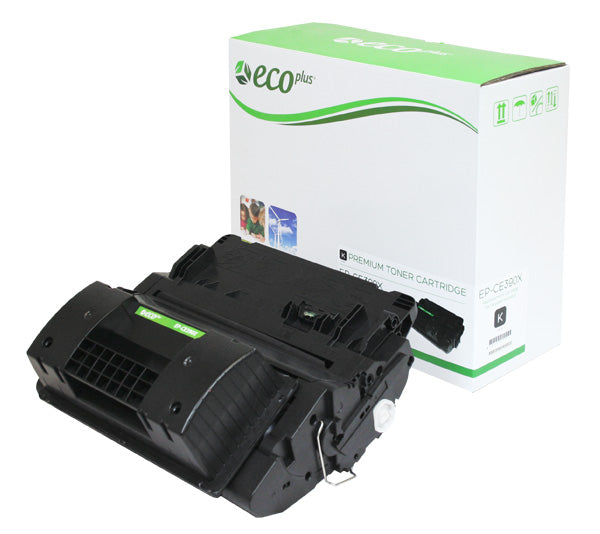 Compatible ECOPlus Black Toner Cartridge for HP LJ M4555F / LJ M4555FSKM + More 24K High Yield (CE390X / 90X)