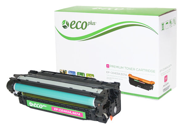 Compatible ECOPlus Magenta Toner Cartridge for HP COLOR LJ M551DN / COLOR LJ M551N + More 6K Yield (CE403A / 507A)