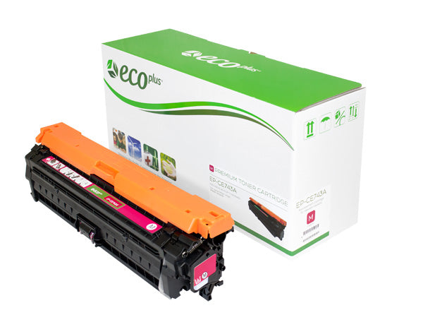 Compatible ECOPlus Magenta Toner Cartridge for HP COLOR LJ CP5220 / COLOR LJ CP5225 + More 7.3K Yield (CE743A / CRG-122)