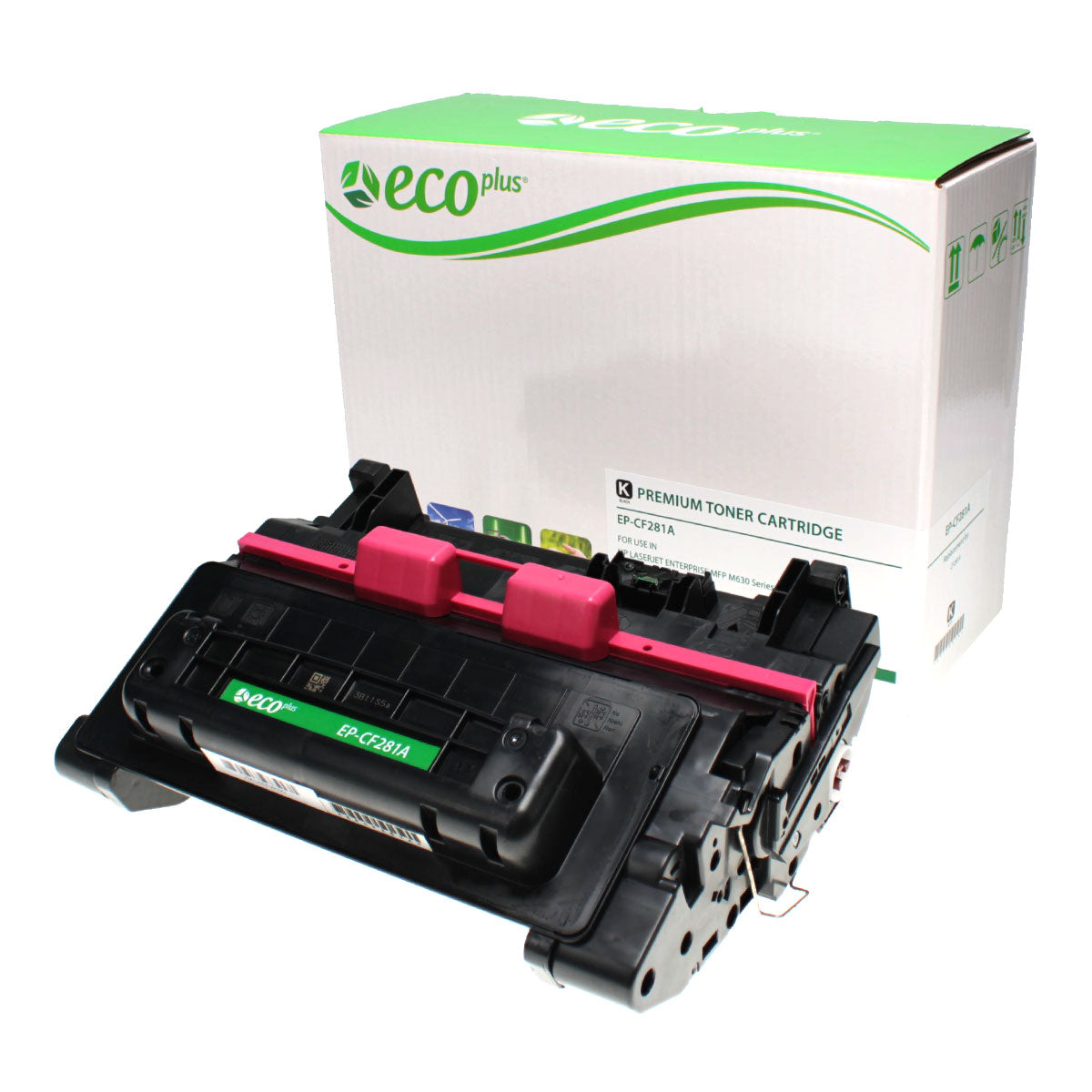 Compatible ECOPlus Black Toner Cartridge for HP IMAGECLASS LBP351 / IMAGECLASS LBP351DN + More 10.5K Yield (CF281A / 81A)