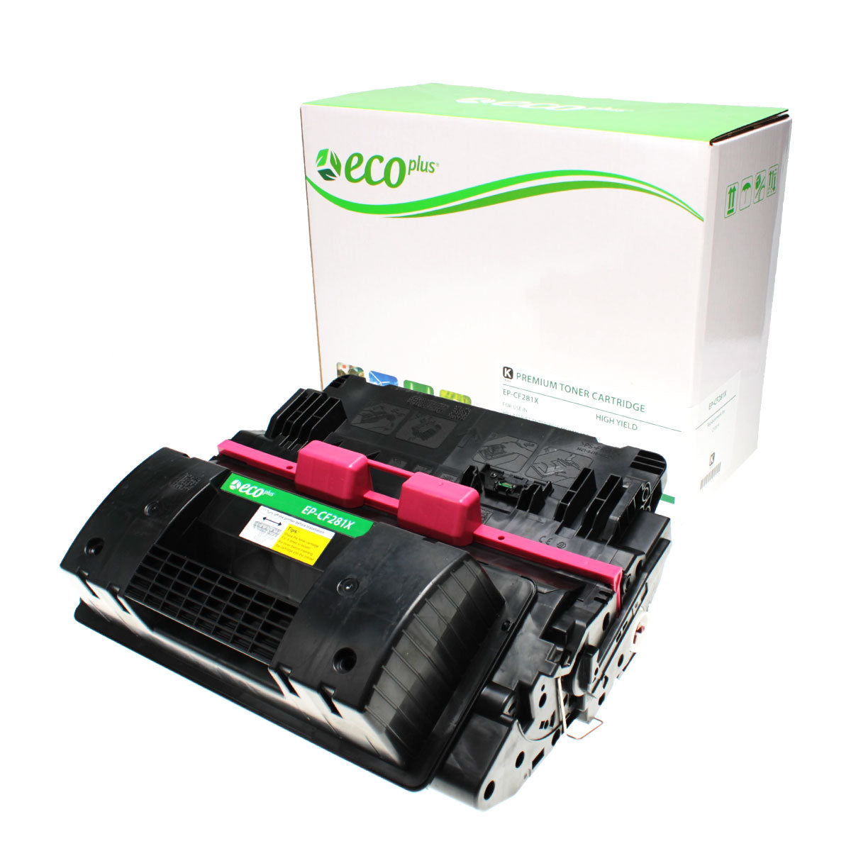 Compatible ECOPlus Black Toner Cartridge for HP IMAGECLASS LBP351 / IMAGECLASS LBP351DN + More 25K High Yield (CF281X / 81X)
